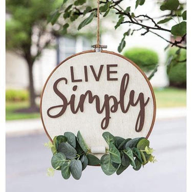 Live Simply Sampler Wall Hanger - The Fox Decor